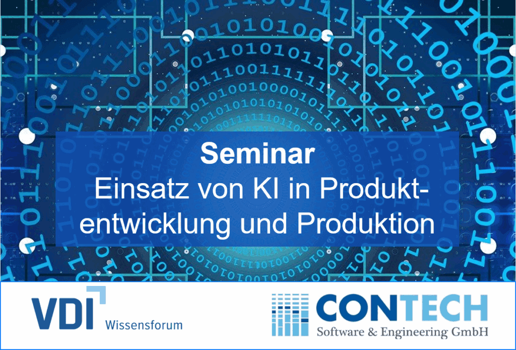 Banner VDI-Seminar: Einsatz von KI in der Produktentwicklung & Produktion